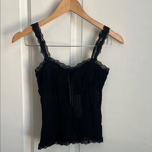 Black Lace Camisole Top